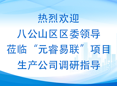 淮南市八公山区区委副书记姚保斌一行莅临“元睿易联”项目生产公司调研指导