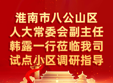 淮南市八公山区人大常委会副主任韩露一行莅临我司“元睿易联”项目试点小区调研指导